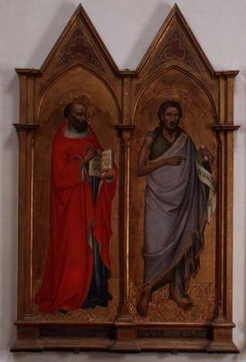 Moses and St. John the Baptist (tempera on panel) 1833