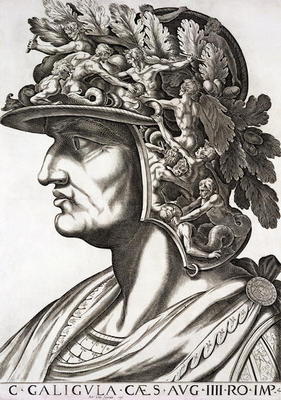 Caligula Caesar (12-41 AD), 1596 (engraving) von Italian School, (16th century)