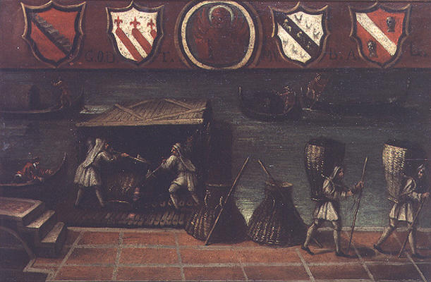 Sign of the Venetian Coal Porters' Guild (panel) von Italian School, (18th century)