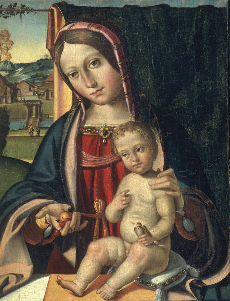 Ital.16.Jh., Maria mit Kind von Italienisch