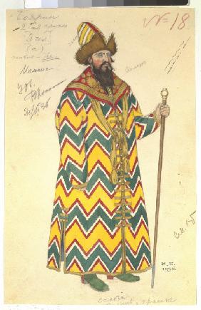 Bojar. Kostümentwurf zur Oper Das Märchen vom Zaren Saltan von N. Rimski-Korsakow 1936