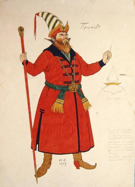 Costume design for Rimsky-Korsakov's (1844-1908) 'The Golden Cockerel' von Ivan Jakovlevich Bilibin