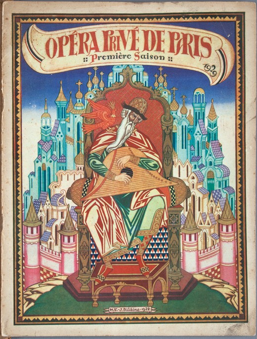 Deckblatt des Programmheftes zur Oper Das Märchen vom Zaren Saltan von N. Rimski-Korsakow von Ivan Jakovlevich Bilibin