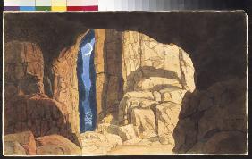 Fingal's Cave. Bühnenbildentwurf zur Oper Ruslan und Ljudmila von M. Glinka 1913