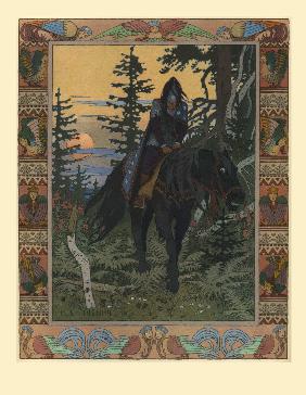 Illustration zum Märchen Wassilisa die Schöne und Weißer Reiter 1900