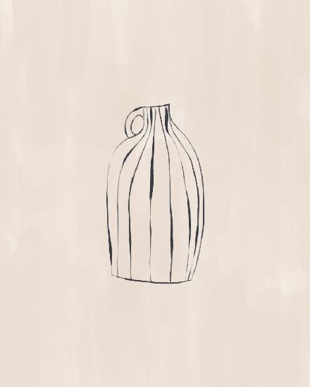 Gestreifte Vase