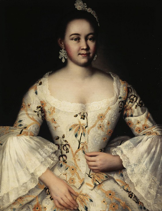 Porträt von Stepanida Jakowlewa (1738-1781) von Iwan Jakowlewitsch Wischnjakow