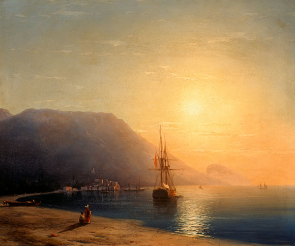 Sonnenuntergang Ajudag von Iwan Konstantinowitsch Aiwasowski