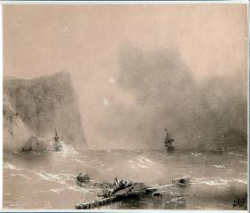 Die Katastrophe der britischen Flotte vor der Küste von Balaklawa am 14. November 1854 1854