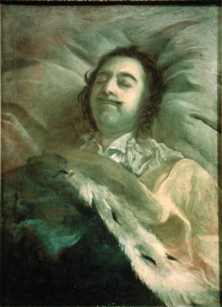 Peter I (1672-1725) the Great on his Deathbed von Iwan Maximowitsch Nikitin