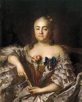 Porträt von Gräfin Warwara Alexejewna Scheremetjewa (1711-1767)
