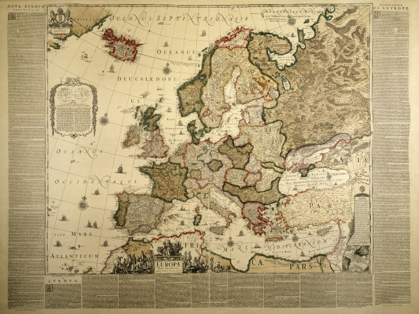 Europa-Landkarte von J. Blau