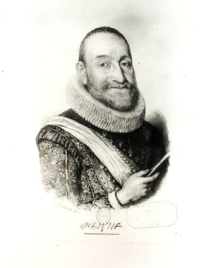 Portrait of Theodore Agrippa d''Aubigne (1552-1630) von J. Hebert