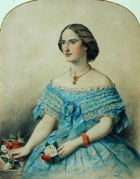 Portrait of a Young Woman, 'Miss Floe' 1863 stel