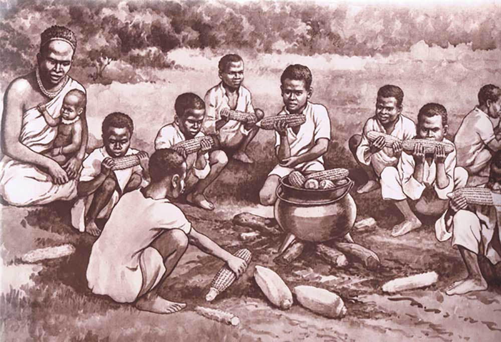Glückliche gebürtige Jungen von Rhodesien, von MacMillan-Schulplakaten, c.1950-60s von J. Macfarlane