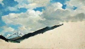 Study of Clouds with Mountain Tops 1830