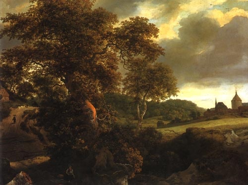 Hügellandschaft mit Eiche von Jacob Isaacksz van Ruisdael