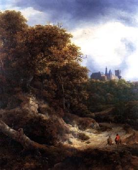 Landschaft mit Schloss Bentheim 1651