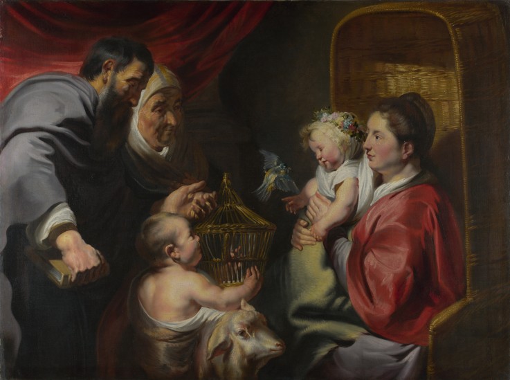 Madonna und Kind mit dem Johannesknaben und heiligen Elisabeth und Zacharias von Jacob Jordaens
