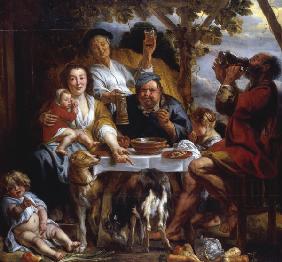 Jordaens,J./The Porridge Eater/1640-50