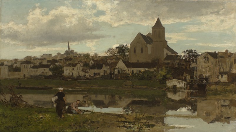 Ansicht von Montigny-sur-Loing von Jacob Maris