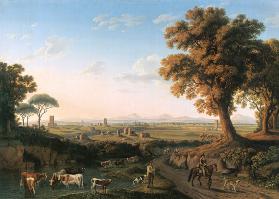 Blick auf Rom von der Via Appia 1796