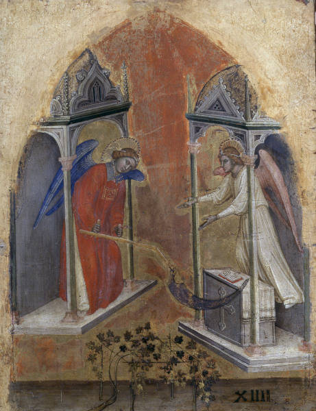 J.Alberegno, Engel mit Winzermesser von Jacopo Alberegno