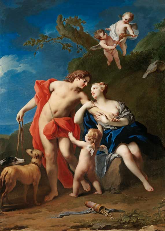 Venus and Adonis von Jacopo Amigoni
