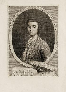 Porträt von Opernsänger Farinelli 1735