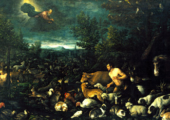 Adam wird von Gott gescholten von Jacopo Bassano