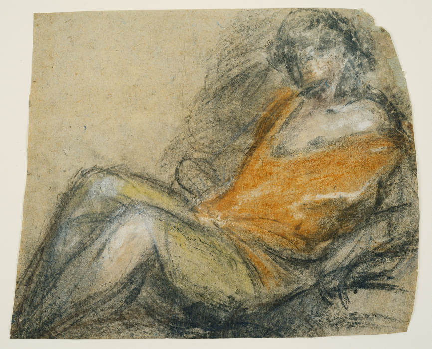 Studie einer liegenden Figur von Jacopo Bassano