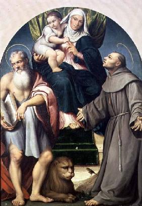 St. Anne with the Infant Virgin Between St. Jerome and St. Francis 1541