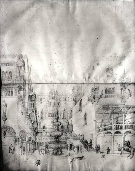 Fol.16v-17r Herod's Palace von Jacopo Bellini