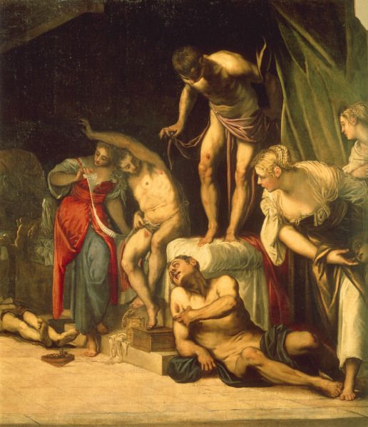 Tintoretto / Roche healing the Sick von Jacopo Robusti Tintoretto