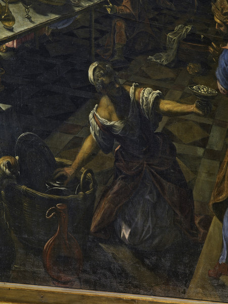 Tintoretto, Abendmahl, Ausschnitt von Jacopo Robusti Tintoretto