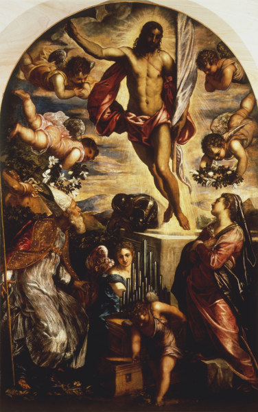 Tintoretto /Resurect.of Christi & Saints von Jacopo Robusti Tintoretto
