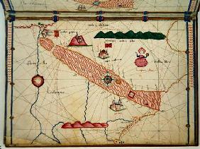 Ms Ital 550.0.3.15 fol.6r Map of Egypt, from the 'Carte Geografiche' (vellum) 18th