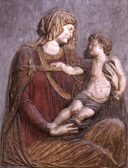 Madonna and Child, relief von Jacopo Sansovino