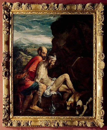 The Good Samaritan, c.1550-70 von Jacopo (Jacopo da Ponte) Bassano