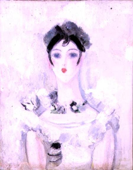 Portrait of a Young Woman with a Lace Bodice von Jacqueline Marval