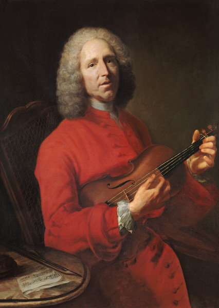 Jean-Philippe Rameau (1683-1764) with a Violin von Jacques Andre Joseph Camelot Aved