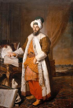 Porträt von Mehemet Said Pacha, Bey von Rumelien, Botschafter des Osmanischen Reiches in Versailles 1742