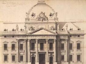 Design for the Ecole Militaire, Paris, 1751 (pen, brush