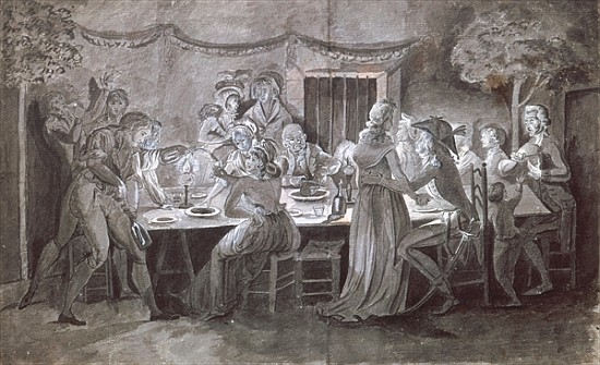 An Evening Wedding Meal von Jacques Bertaux