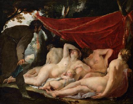 Venus and the Graces Surprised by a Mortal
