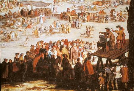 The Fair at Impruneta, detail of the right hand side von Jacques Callot