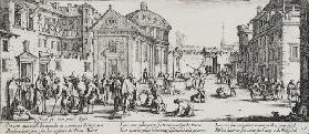 Les Miseres et les Mal-Heurs de la Guerre (Blatt 15): Das Krankenhaus 1633