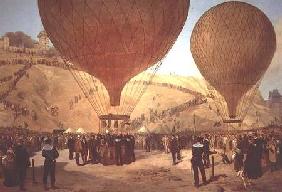 The Departure of Leon Michel Gambetta (1838-82) in the Balloon 'L'Armand-Barbes' 7 October