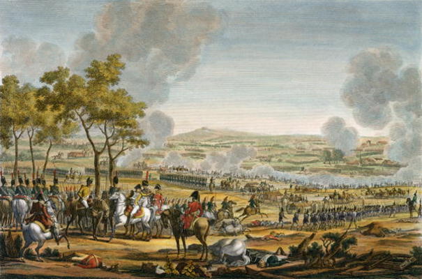 The Battle of Wagram, 7 July 1809, engraved by Louis Francois Mariage (aquatint) von Jacques Francois Joseph Swebach