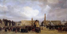 Der Leichenzug Napoléons auf dem Place de la Concorde am 15.Dezember 1840 1841